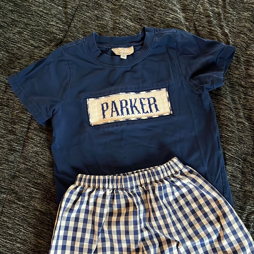 Parker smocked outfit, size 3T